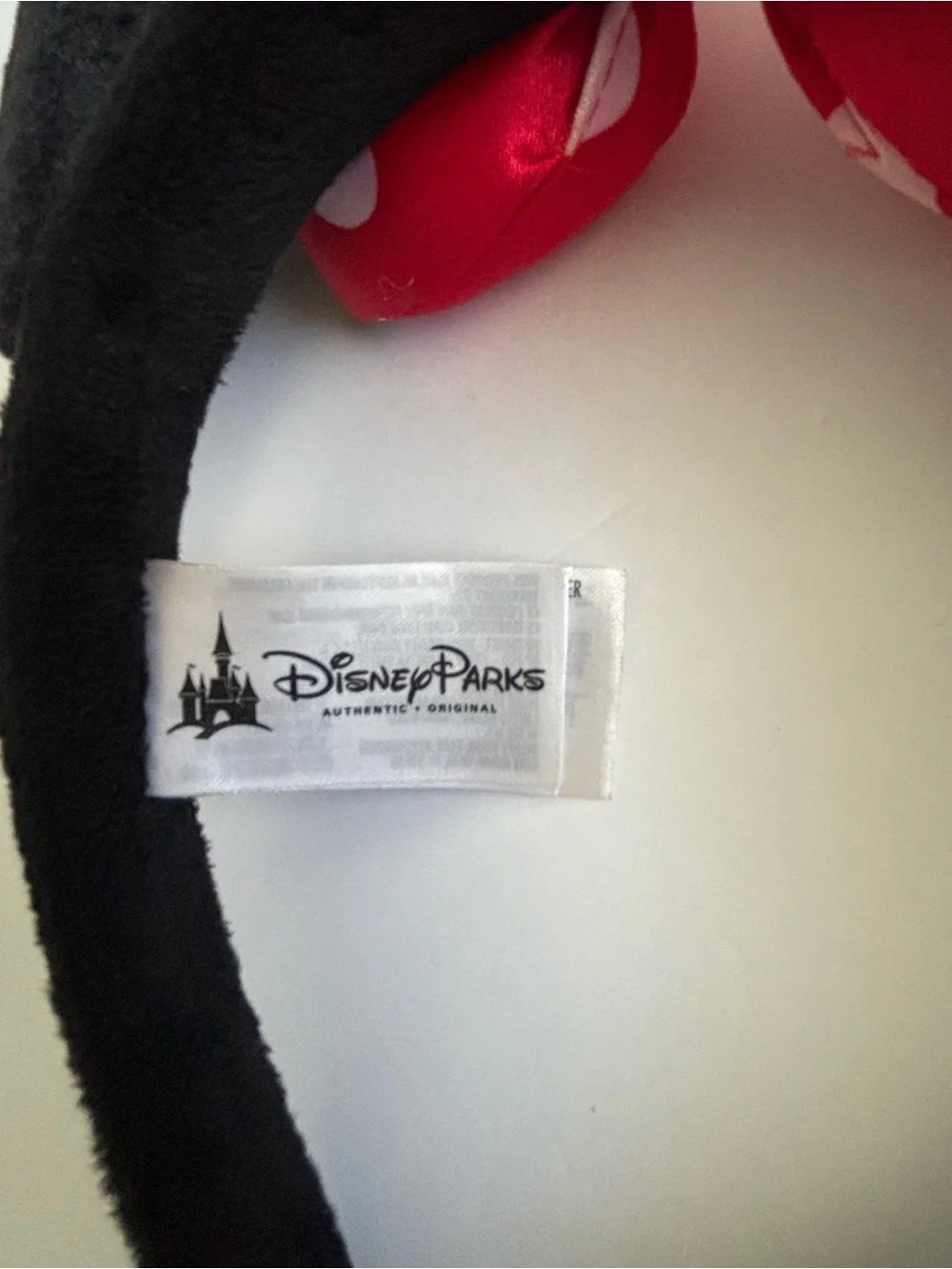 Disney Parks Minnie Mouse Red Polka Dot Bow Ears Headband